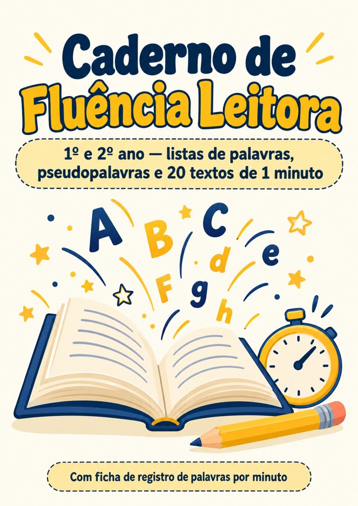 Capa do Caderno de Fluência Leitora